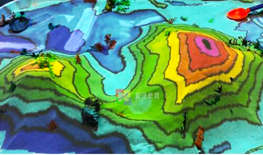 校园地理课告别板书！AR地理沙盘真实自然环境展现！