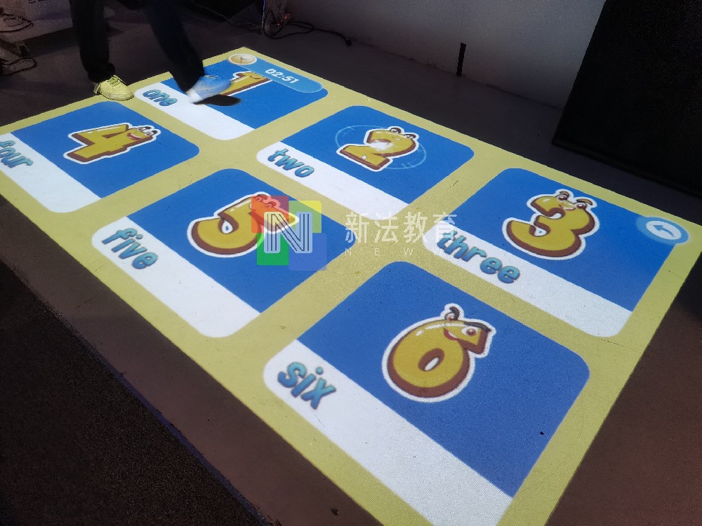 趣味智能幼教，科学健康语数学新法教育地面互动问答！