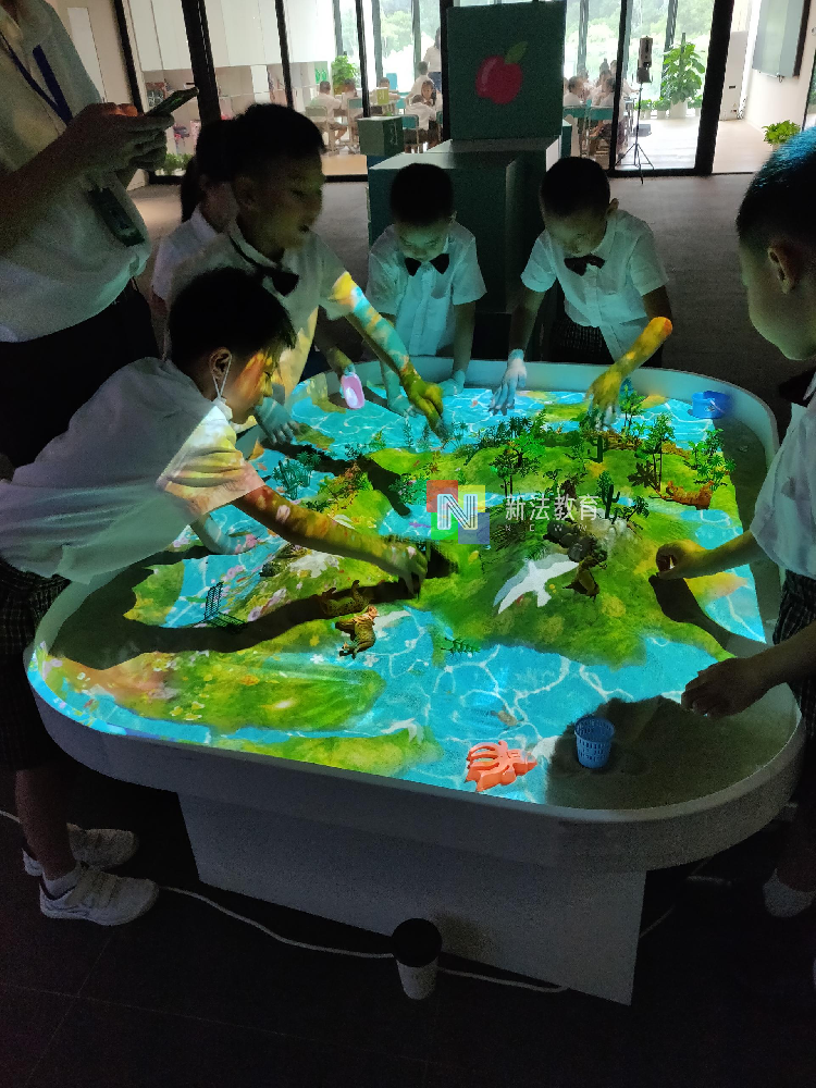 学校智慧心理教室情绪宣泄室设备方案-新法教育AR互动心理沙盘！