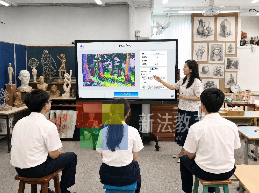 当AI遇到美术课堂？新法教育AI美育互动教学智能美育评价数字作品展示